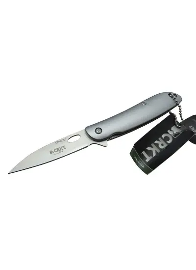 CRKT CR 0055 Kamp Çakı 18 cm - Otomatik, Metal Saplı, Kılıflı, Kutulu