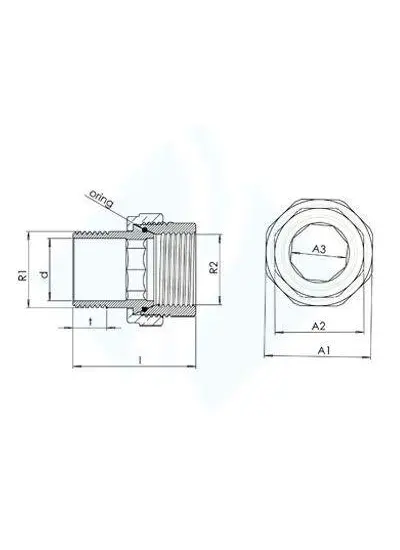 3/4 Düz Radyatör Rakoru