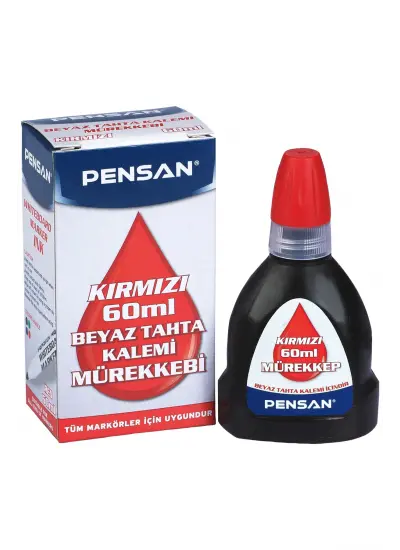 Pensan 4004 Kırmızı Tahta Kalem Mürekkebi 60Ml