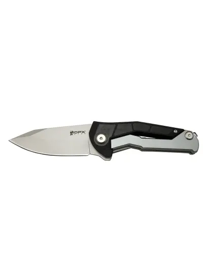 DpxGear Sugga 915B BK Siyah & Beyaz Kamp / Outdoor Çakı 17,5cm - Yarı Otomatik, Kemerlikli, Kutulu