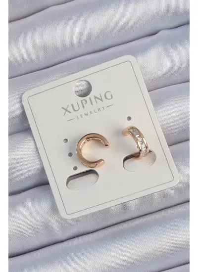 Xuping Rose Renk Zirkon Taş Kaplama Earcuff Küpe - TJ-BKP9426