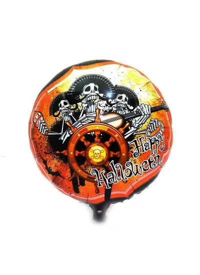 Kuru Kafalı Korsanlar Halloween Şekilli Folyo Balon 45 cm