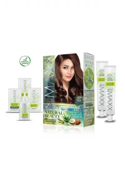 Natural Beauty Amonyaksız Saç Boyası 7.7 Karamel Kahve