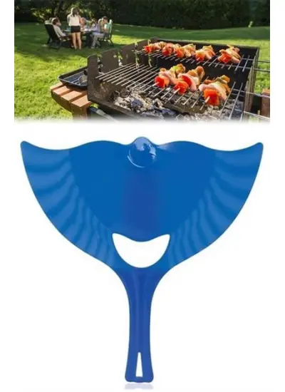 Ergonomik Plastik Renkli Barbekü Mangal Yakma Yelleme Yelpazesi