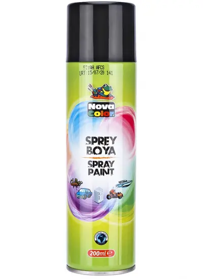 Nova Color Sprey Boya 200 Ml Siyah