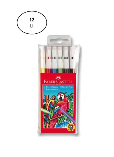 Faber-Castell 5067155106 Yıkanabilir 6 Renk Keçeli Kalem 12'li