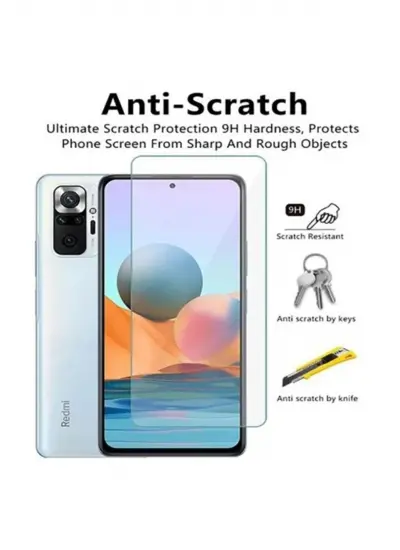 Xiaomi Redmi Note 10 Uyumlu Premium Ekran Koruyucu 9h Sert Temperli Kırılmaz Cam Koruma Şeffaf