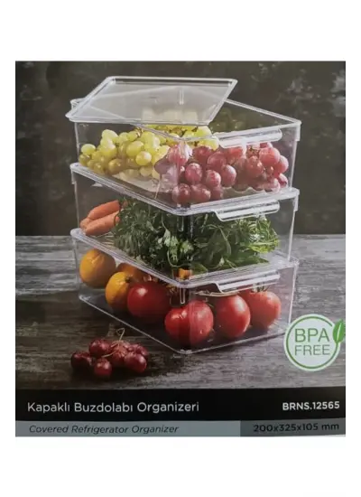 Buzdolabı Organizeri Orta Boy XL Kapaklı TOPTANBULURUM-12565