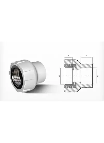 Ege Yıldız PPRC 20X1/2 Dişi Adaptör Gri