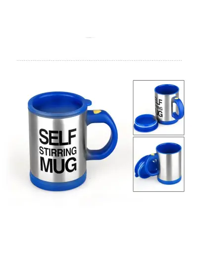 Self Stirring Mug  Mikser Kupa Bardak Mavi