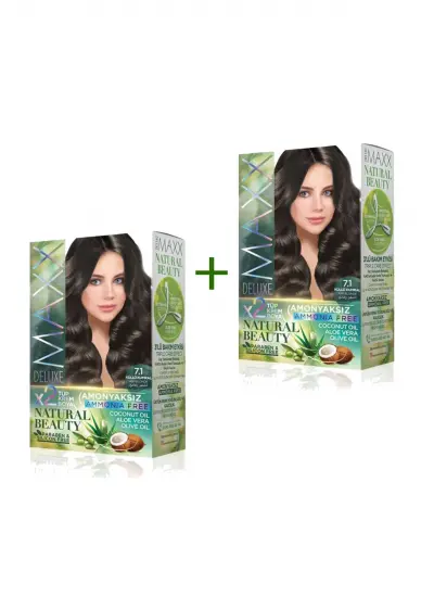 2 Paket Natural Beauty Amonyaksız Saç Boyası 7.1 Küllü Kumral