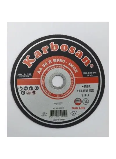 Karbosan Thinline İnox Kesici 180X1,9X22,23 mm