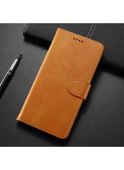 XİAOMİ REDMİ NOTE 9 PRO KARTLIKLI CÜZDAN KILIF (DELUXE WALLET CASE)  KAHVERENGİ