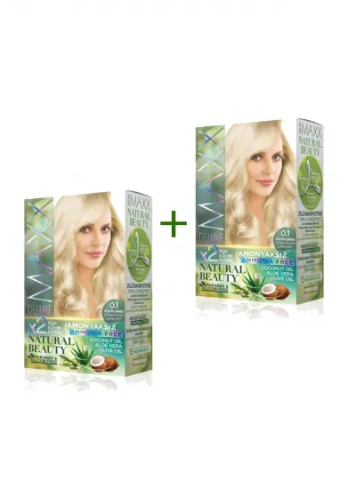 2 Paket Natural Beauty Amonyaksız Saç Boyası 0.1 Platin Sarısı