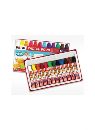 Fatih Pastel Boya 12 Renk King Size Yeni