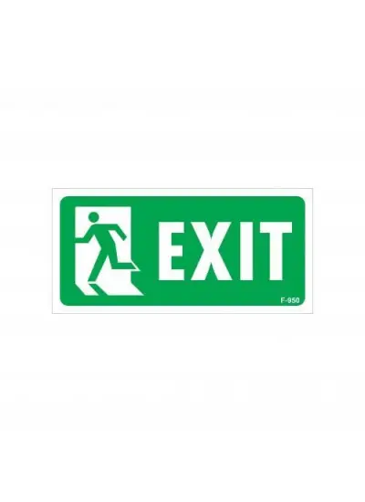 Exit Sol Uyarı Levhası 17,5x25 KOD:950