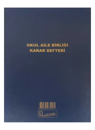 Kocaoluk Okul Aile Birliği Karar Defteri Cilt Kapak