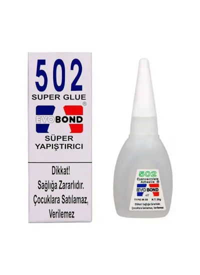 EvoBond 502 Japon Yapıştırıcısı Süper Glue 20 Gr