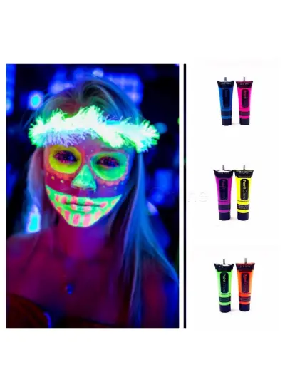 Glow Stick Boya Fosforlu Krem Boya 12 Adet