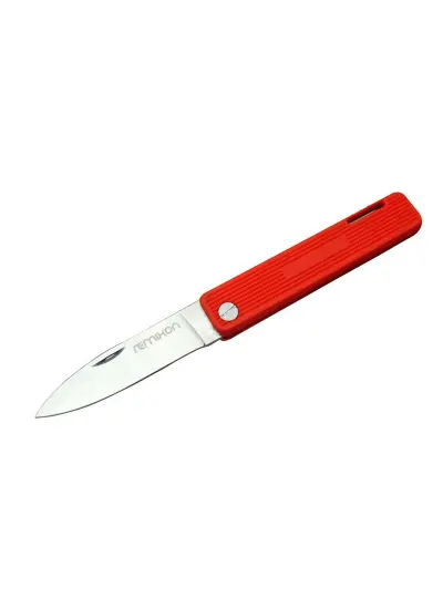 Remixon K200RED Kamp / Bahçe Çakı Kırmızı 18 cm - Manuel, Plastik Sap