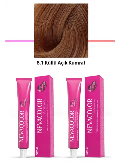 2 li Set Premium 8.1 Küllü Açık Kumral - Kalıcı Krem Saç Boyası 2 X 50 g Tüp