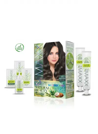 2 Paket Natural Beauty Amonyaksız Saç Boyası 7.1 Küllü Kumral