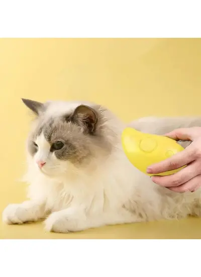 Buharlı Yumuşak Silikon Uçlu Kedi - Köpek Tüy Tarama Tarağı Yıkama Tımar Fırçası