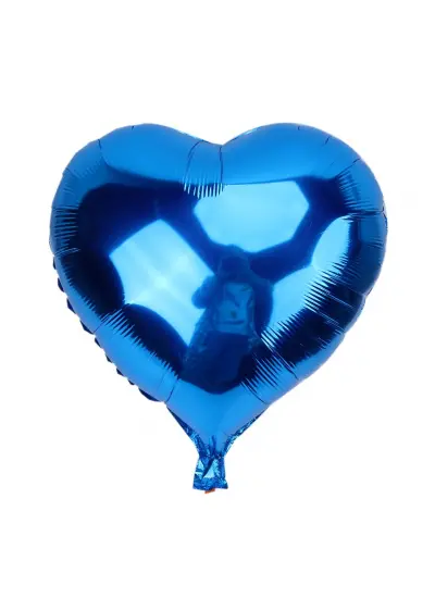 Kalp Balon Folyo Mavi 45 cm 18 inç