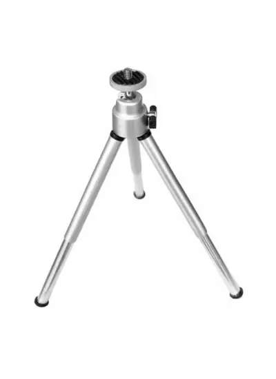 Metalik Renk Tripod 3 Yönlü Profesyonel Mini