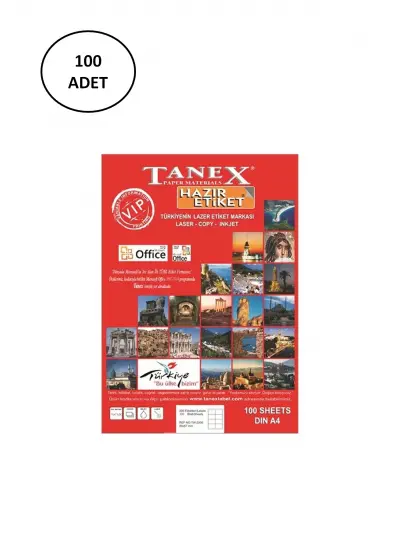 Tanex Tw-2096 Lazer Etiket 43X8.5 Mm 100 Lü