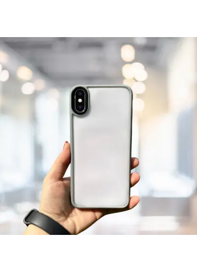 İPHONE XS MAX YANLARI RENKLİ SİLİKON PARLAK ARKA YÜZEYLİ TLP TİGER HİBRİT KAPAK