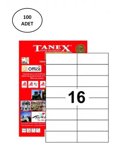 Tanex Tw-2216 Lazer Etiket 105X35 Mm 100 Lü