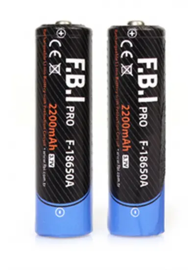 F.B.I F 18650A 3.7V 2200mAh Şarj Edilebilir Li-ion Pil El Feneri Pili 2 Adet