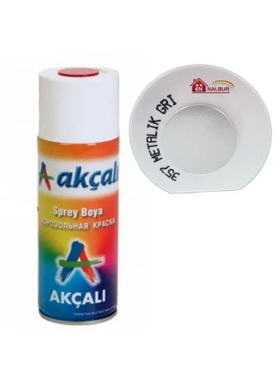 Akçalı Sprey Boya 400 ml 357 Metalik Gri