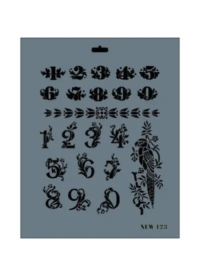 Rich New Seri N-123 Stencil 35x25 cm