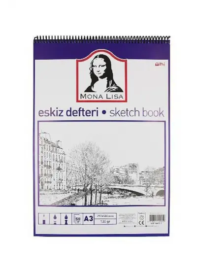 Südor Eskiz Defteri Mona Lisa A3 Telli 120 Gr 50 Yaprak