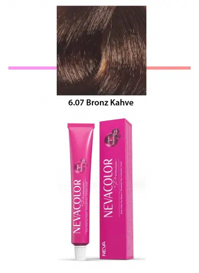 Premium 6.07 Bronz Kahve - Kalıcı Krem Saç Boyası 50 g Tüp