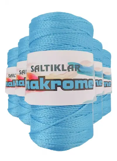 5 Adet Polyester Makrome İpi 3050 Mavi 100 gr