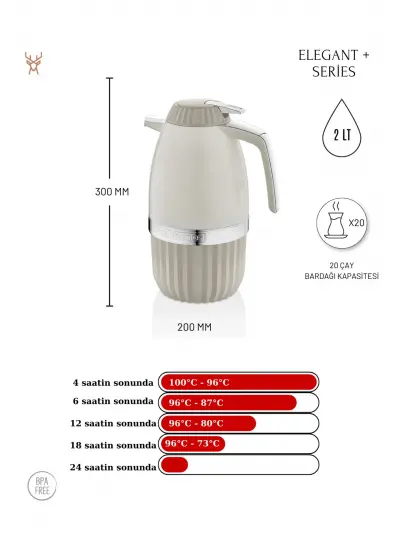 Elegant T Serisi 2 Lt. Termos   -PW-003