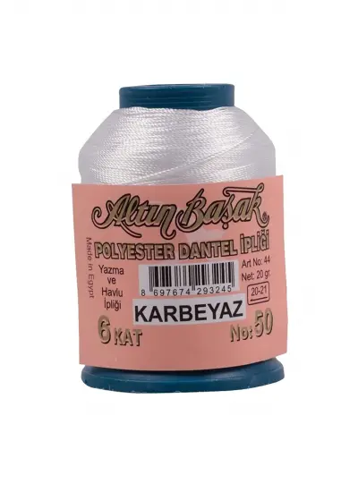 3 Adet Altınbaşak Oya ve Dantel İpi 20 gr -    - No: K.BEYAZ - 027 - 335