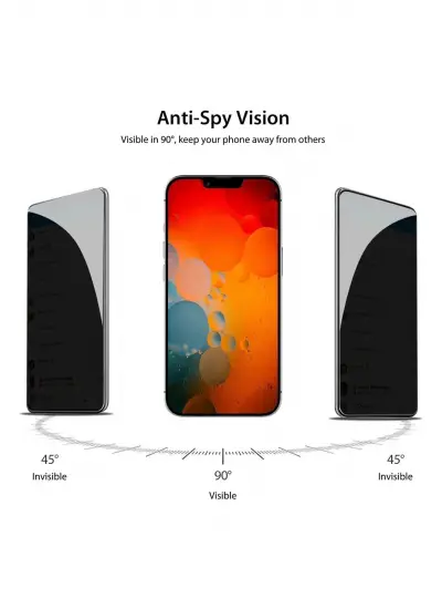 Iphone 13 Pro Max Uyumlu Hayalet Ekran Gizli Tam Kaplayan Kırılmaz Cam Seramik Ekran Koruyucu Film