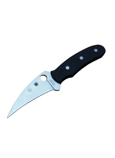 Spyderco CTS BD1 Sivri Outdoor Bıçağı 20 cm - Siyah Sapl, Kemerlikli Kılıf