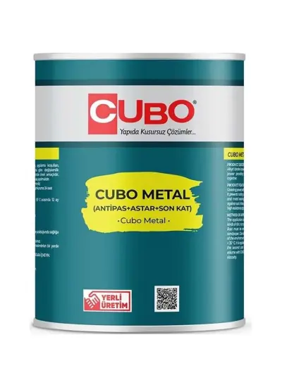 Cubo Metal Pas Boyası Beyaz 2,5 Litre