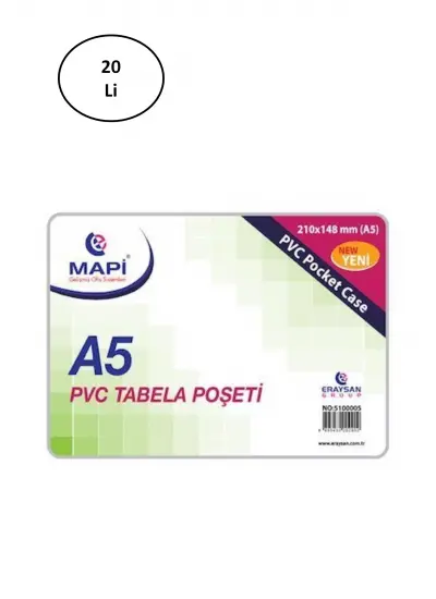 Era Mavi Pvc Tabela Poşetleri A5 20'li