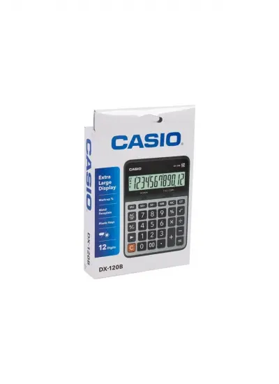 Casio Dx-120b Hesap Makinası Masa Üstü 12 Hane  Siyah