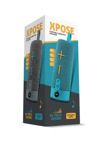 Powerway Xpose Hoparlör Kablosuz Bluetooth Speaker Ses Bombası Radyo Aux Sd Kart Usb Çoklu Bağlantı