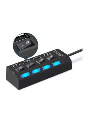 Subzero 4 Port Usb Çoklayıcı 2,0 Usb Hub Anahtarlı Işıklı