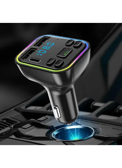 JapanEx G39 Çakmaklık Şarj Cihazı Fm Transmitter Bluetooth Araç Kiti Araba Müzik Mp3 Çalar Fm