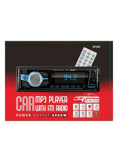 JapanEx JP.90 Çift Usb Girişli Bluetooth Oto Teyp Araba Teybi Radyo Usb Sd Aux Teyp Amfi Çıkışlı 4x60 Watt