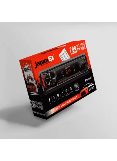 JapanEx JP.90 Çift Usb Girişli Bluetooth Oto Teyp Araba Teybi Radyo Usb Sd Aux Teyp Amfi Çıkışlı 4x60 Watt